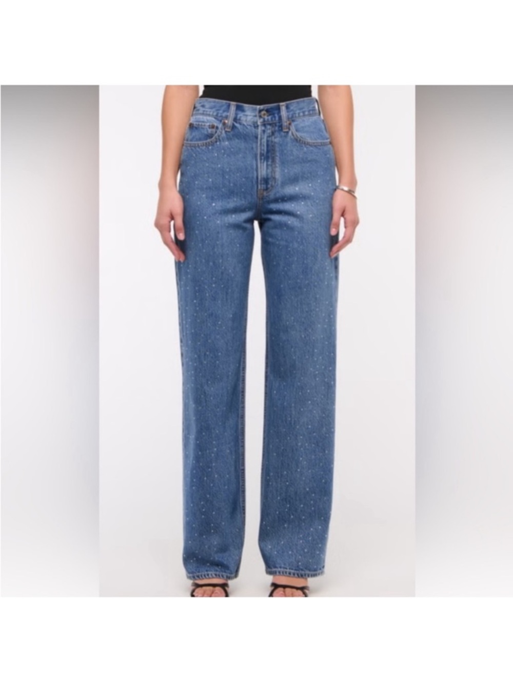 Abercrombie and Fitch Petite Rhinestone 90’s Jeans